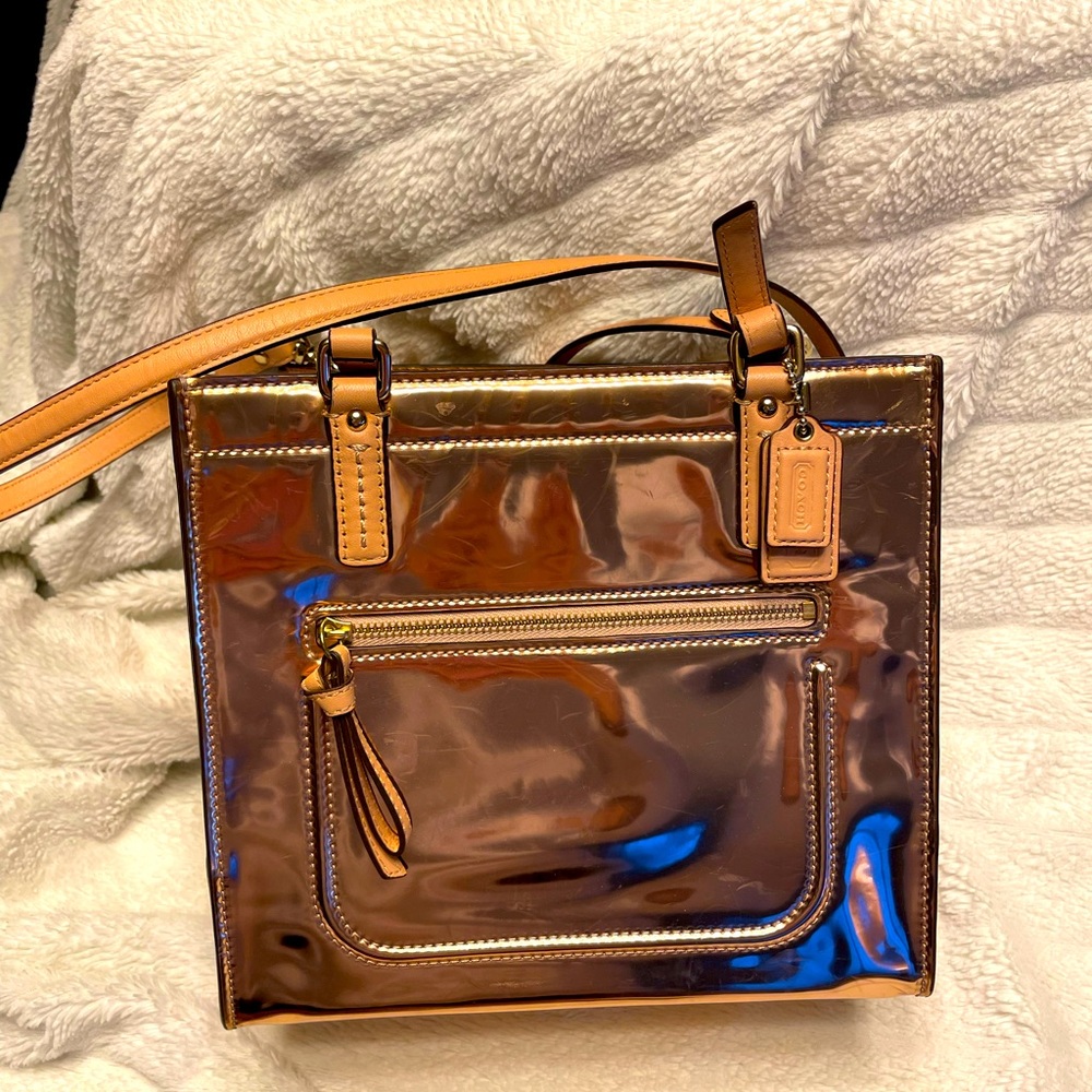 Coach rose gold purse, tech wallet and card case